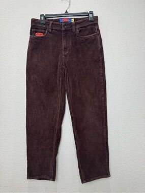 Empyre Relax Corduroy Pants Mens 26 Brown Baggy Skate Straight Leg 100% Cotton
